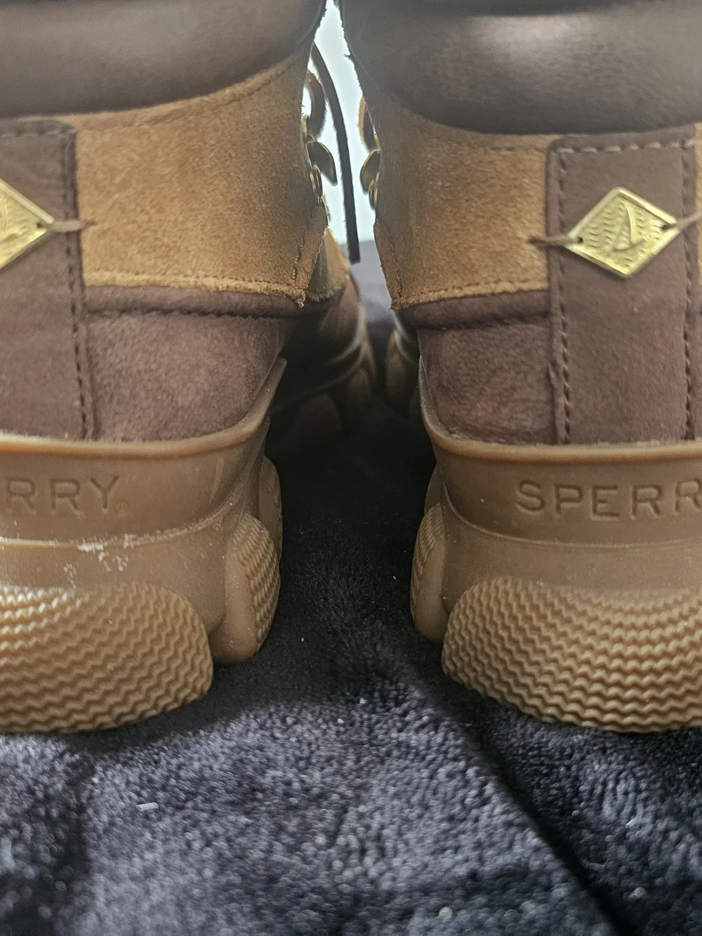 Womens SPERRY  Two-Tone Brown Waterproof Hiking Boots
